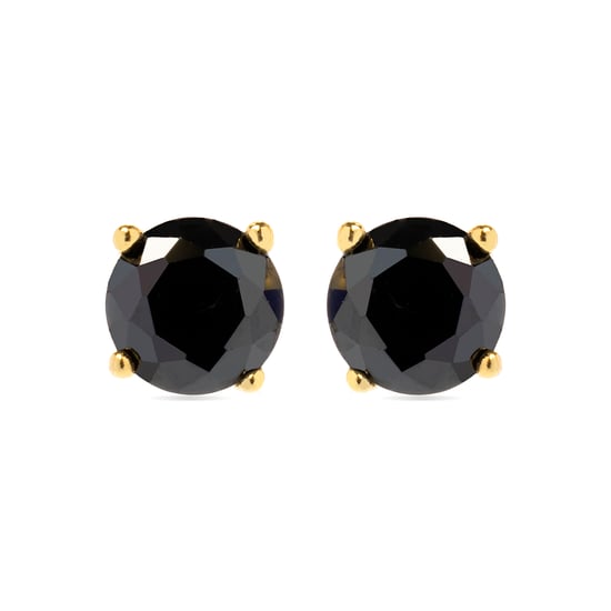 Luxenter oorbellen, 925 sterling zilveren otieno en 18K vergulde onyx-zirkonia afwerking - Image 1