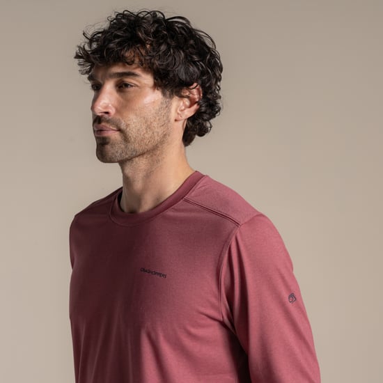 Craghoppers Heren Abel Nosilife T-shirt met lange mouwen (Atlas Rood) - Image 4
