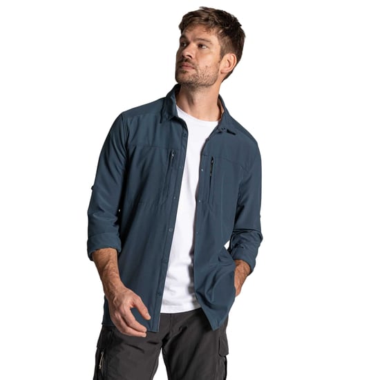 Craghoppers Mens Nosilife Long-Sleeved Shirt (Blue Stone) - Image 6