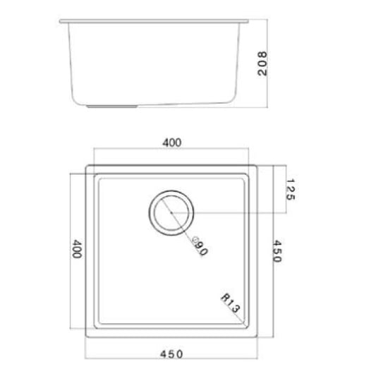 Wasophoogte Spoelbak en siphon module z30 zwart - Image 3