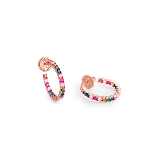 Luxenter vyamba örhängen i 925 sterlingsilver och flerfärgade kubiska zirkoner med 18k roséguldfinish - Image 6