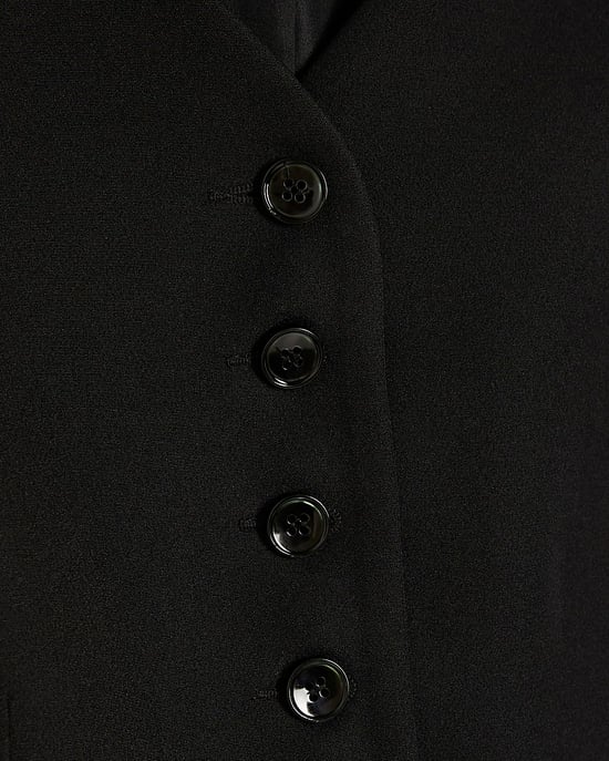 River Island Womens Jacket Black Long Sleeve Button Up V-Neck - Image 5