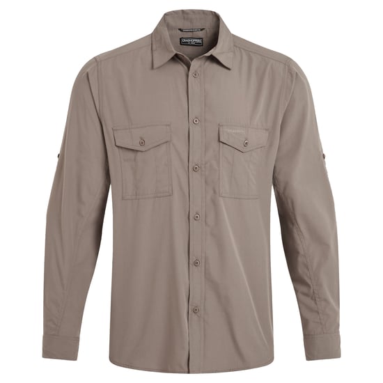 Craghoppers Mens Kiwi II Long-Sleeved Shirt (Pebble) - Image 2