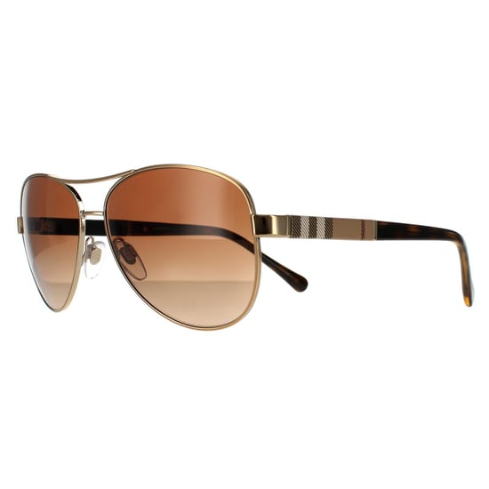 Burberry Aviator Womens Gold Brown Brown Gradient Sunglasses - Image 2