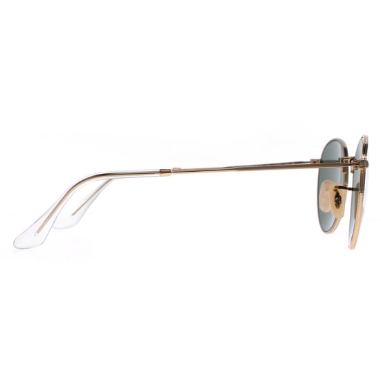 Ray-Ban Runda Unisex Guld Gröna Solglasögon RB3447 Rund Metall - Image 4