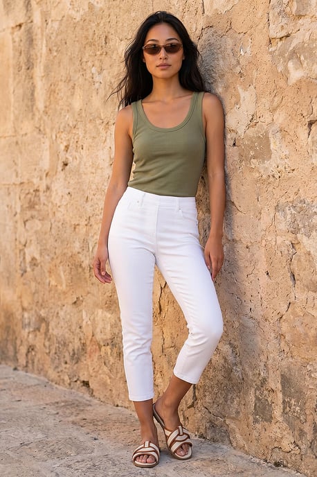 Petite Stretch Crop Denim Jegging - Image 1