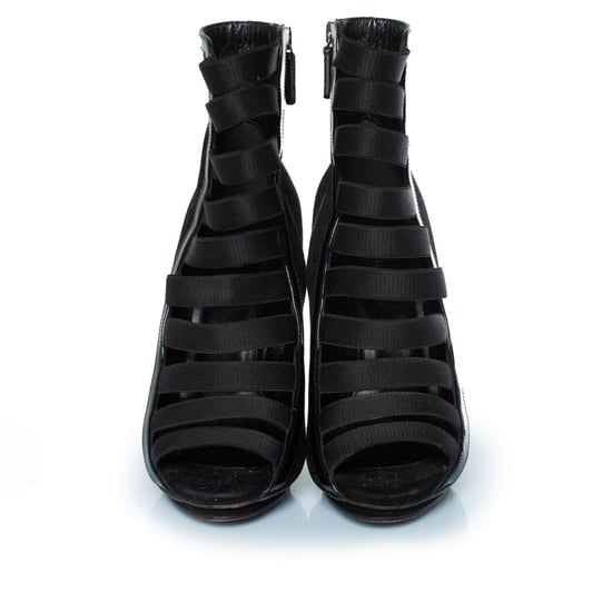 Gucci Olimpia patent and suede strap sandals - Image 4