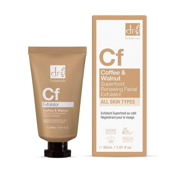 Dr. Botanicals Coffee Superfood Anti-Ageing Renewing Facial Exfoliator 30ml for Acne, Blemishes, Large Pores - Image 1