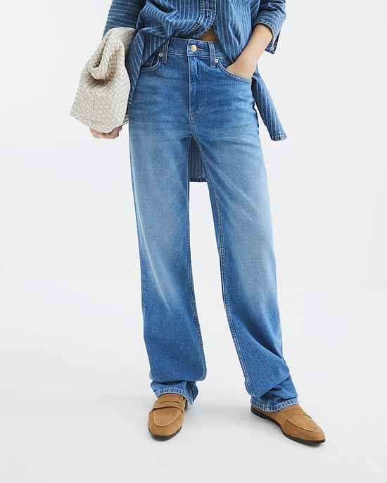 River Island Womens Straight Leg Jeans Blue High Rise Stretch - Image 1