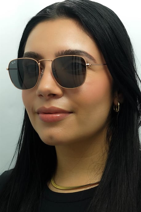 Ray-Ban Vierkant Unisex Roségoud Donkergrijs RB3857 Frank - Image 5