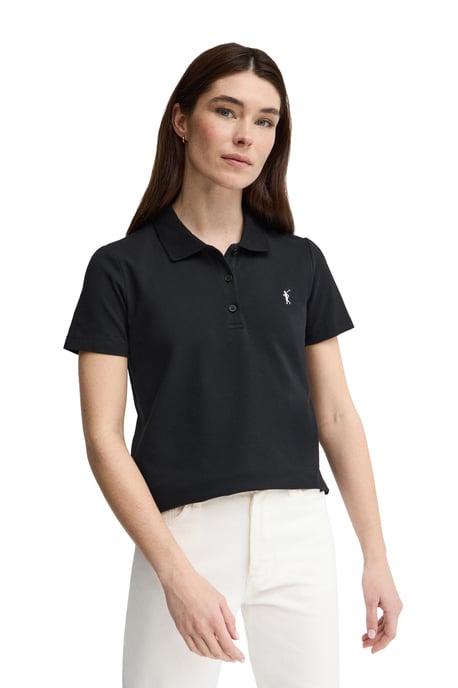 Zwarte polo met regular fit en geborduurd Rigby Go-logo - Image 2