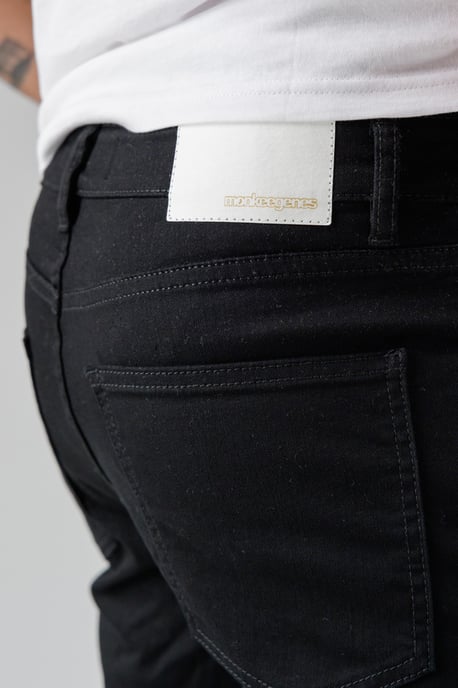 Black Organic Cotton Blend Skinny Fit Mid-Rise Denim Jeans - Image 4