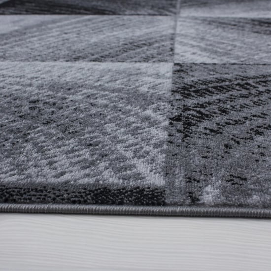Muratap Plus vloerkleed laagpolig tapijt woonkamer grijs / zwart- 80x150 cm - Image 2