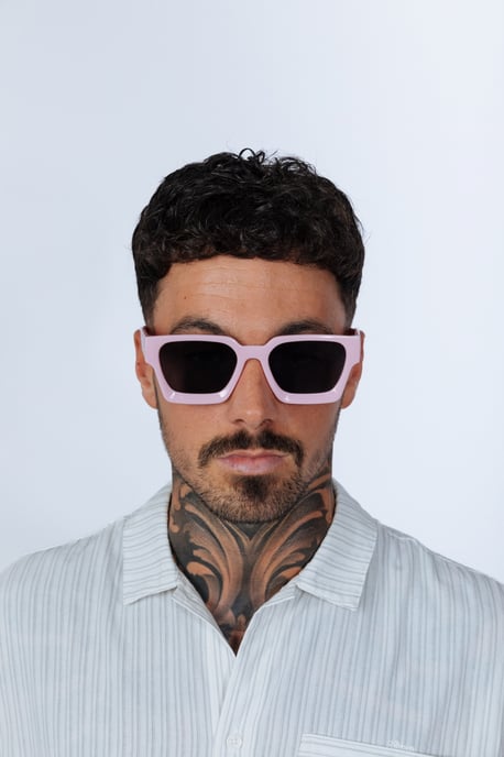 Square Retro Pink Sunglasses - Image 5