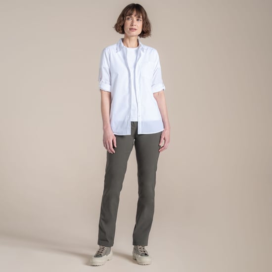 Craghoppers Womens/Ladies Kiwi III Long-Sleeved Shirt (White) - Image 1