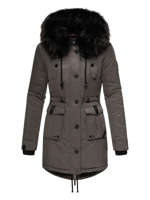 Navahoo Dames Winterjas Luluna-Princess – Warm, Stijlvol & Met Teddyvoering en Kunstbontkraag - Image 2