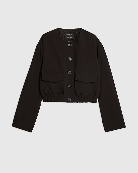 River Island Womens Bomber Jacket Black Pocket Detail Long Sleeve - Image 6