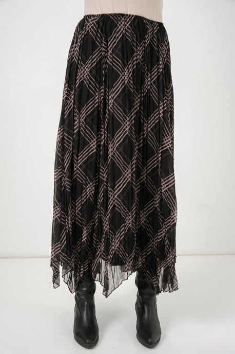 Asymmetrisk mönstrad maxikjol - Image 2