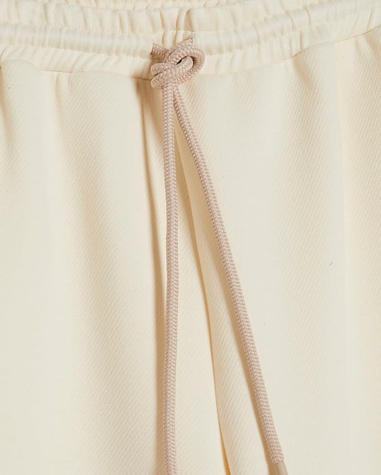 River Island Womens Joggers Cream Premium Twill Fabric Wide Leg - Image 5