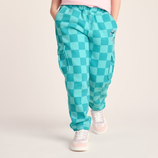 Polypay Kids Shaun the Sheep Sweat Pant - Spearmint/Bubblegum Checkerboard - Image 3