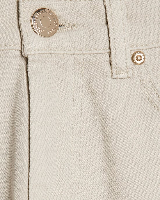 River Island Womens Cropped Jeans Cream Straight Leg - Image 5