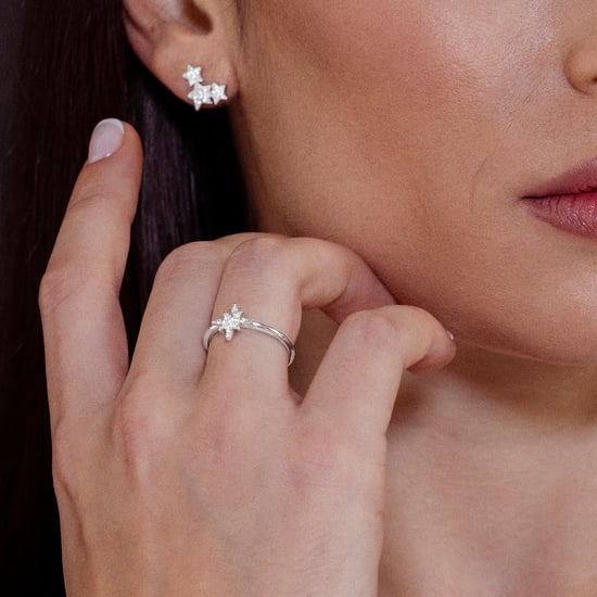 Luxenter ring with rhodium plated brilliant zirconia - Kimsel - Image 3
