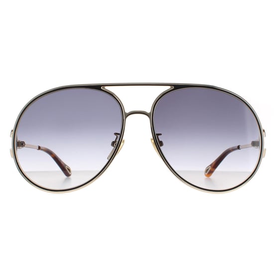 Chloe Aviator Womens Gold Black Grey Gradient CH0145S - Image 1