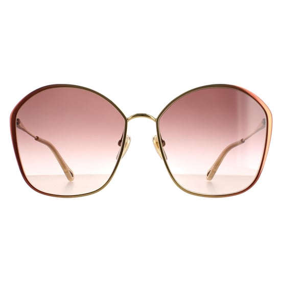 Chloe Square Womens Dark Brown Gold Brown Gradient CH0015S - Image 1
