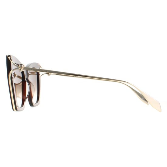 Alexander McQueen Cat Eye Dames Bruin Gold Bruin Gradient AM0375S - Image 3