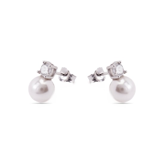 Luxenter 925 Sterling Silver örhängen med rodiumpläterad vit pärla - Sikon - Image 3