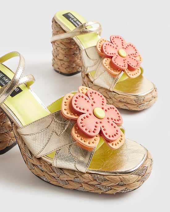 River Island Womens Heeled Sandals Gold Terry De Havilland Shoes - Image 4
