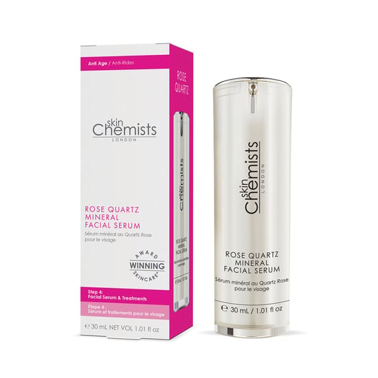 skinChemists Anti-Ageing Rose Quartz Mineral Facial Serum 30ml for Fine Lines, Wrinkles, Dullness - Image 1