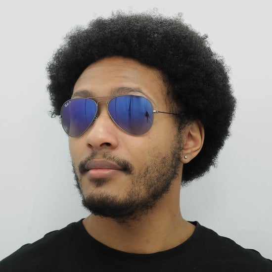 Ray-Ban Solglasögon Aviator 3025 Gunmetal Polariserade Blå Gradient Grå 004/78 58mm - Image 6