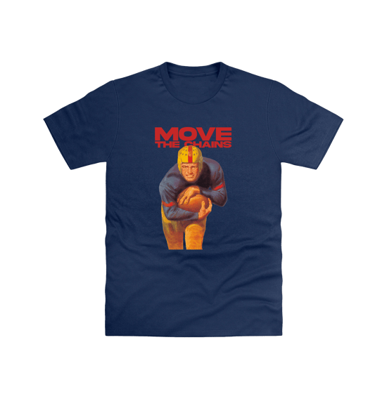 Pierce Archive Move the Chains Denim Blue T-Shirt - Image 1
