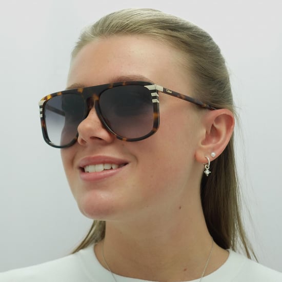 Chloe Aviator Dam Glänsande Medium Havana Grå Gradient CH0104S - Image 6