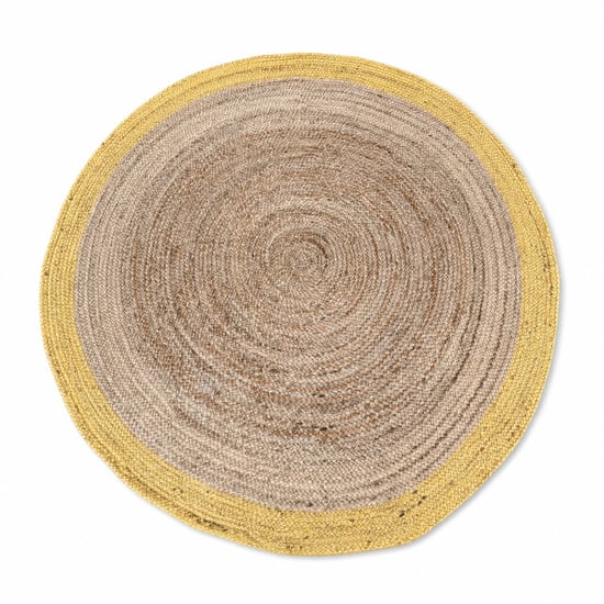 Muratap Jaipur jute rond vloerkleed geel- 160 cm rond - Image 3
