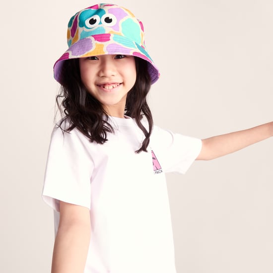Balkhi Kids Shaun the Sheep Bucket Hat - Pink Cloud Print - Image 1