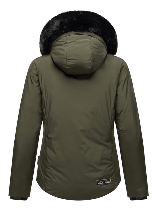 Marikoo short winter jacket for women with faux fur & teddy lining – Morinaa - Image 5