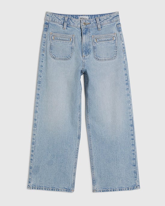 River Island Womens Cropped Jeans Blue High Waisted Wide Leg - Image 6
