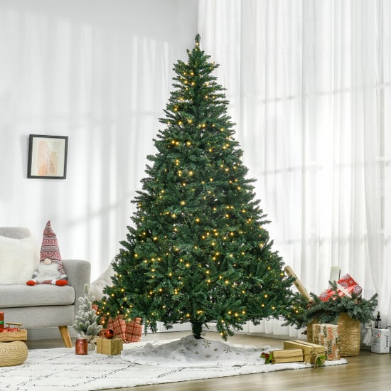 Homcom Kerstboom met 700 warm witte led 2154 takken Ø142 x 210h cm - Image 4