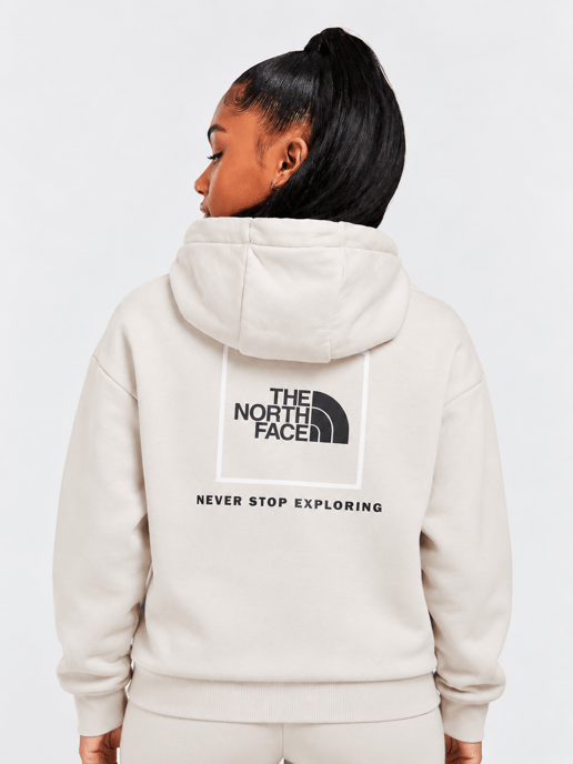 The North Face Womens Back New Fine Box Hoodie in Moonlight Ivory - Image 2