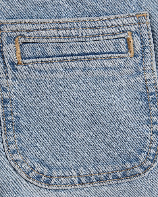 River Island Womens Cropped Jeans Blue High Waisted Wide Leg - Image 5