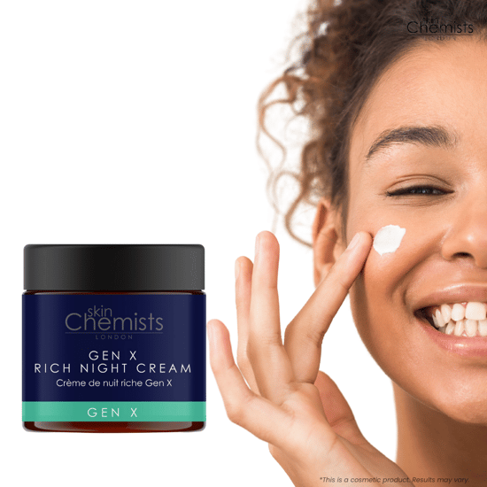 skinChemists Gen X Anti-Ageing Rich Night Cream 60ml for Fine Lines, Wrinkles, Dryness - Image 3