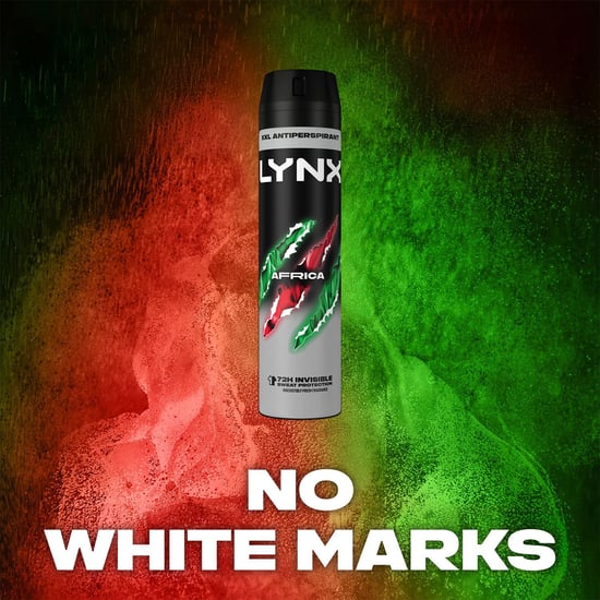 Lynx XXL Africa 72H Sweat Protection Anti-Perspirant Deodorant 6x250ml - Image 4
