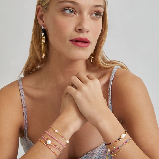 Luxenter ekhao bracelet in metal alloy and pink tourmaline 18K gold plated finish - Image 2