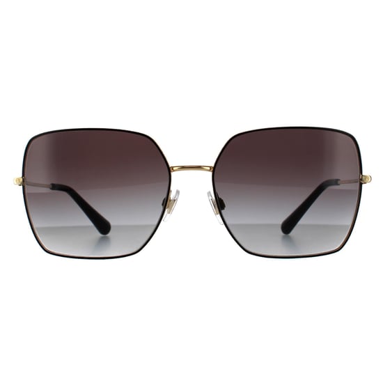 Dolce & Gabbana Square Womens Black Gold Black Grey Gradient Sunglasses - Image 1