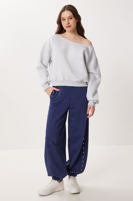 Asymmetrisk Krage Sweatshirt - Image 3