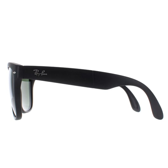 Ray-Ban Sunglasses Folding Wayfarer 4105 Matt Black Green 601S 54mm - Image 3