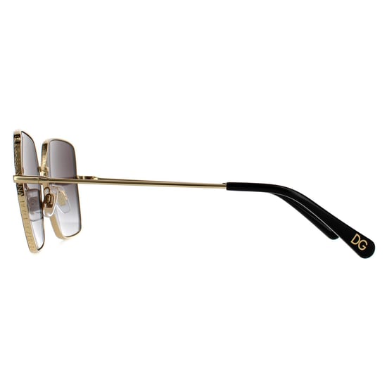 Dolce & Gabbana Square Womens Black Gold Black Grey Gradient Sunglasses - Image 3