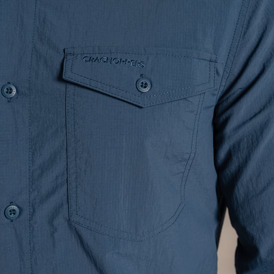 Craghoppers Mens Loukkos Nosilife Shirt (Blue Stone) - Image 5